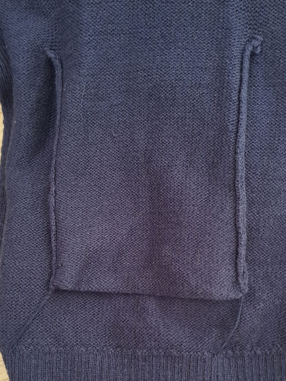 Karen Scott Navy Open-Front Sleeveless Knit Vest - Picture 7 of 7